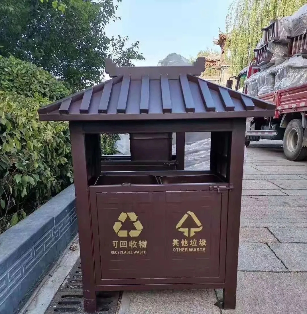 洛阳古城景区细节都是来源成都星沃购买的这一批垃圾桶